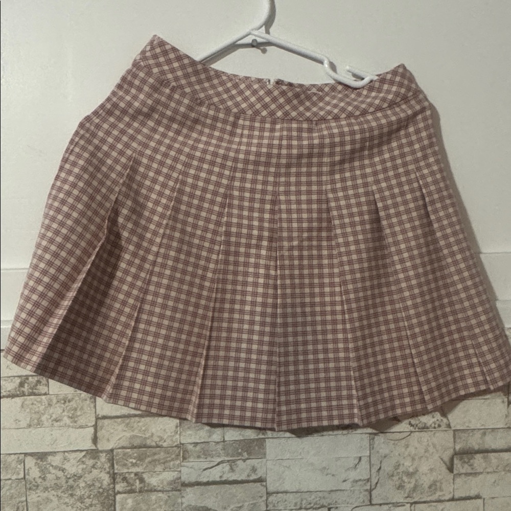 Sunday Best Pink and Cream Checkered Skirt